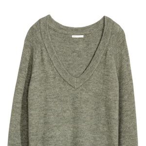 H&M V-Neck Sweater — Green XS.